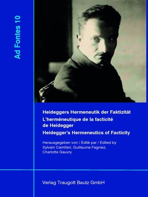 cover image of Heideggers Hermeneutik der Faktizität